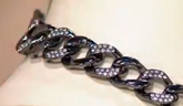 Joan Rivers Pave Link Chain Gunmetal Necklace